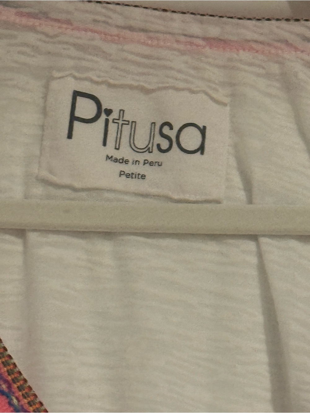 Pitusa White V-Neck Coverup with Pink Trim - Picture 3 of 6